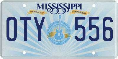 MS license plate OTY556