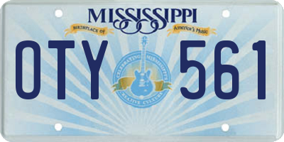 MS license plate OTY561