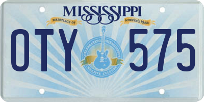MS license plate OTY575
