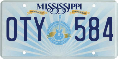 MS license plate OTY584