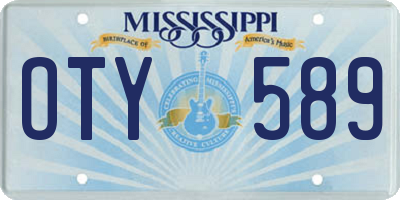 MS license plate OTY589