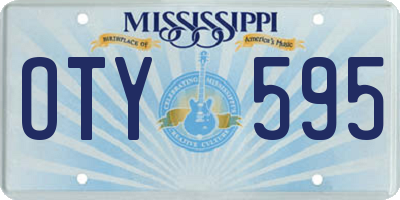 MS license plate OTY595