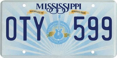 MS license plate OTY599