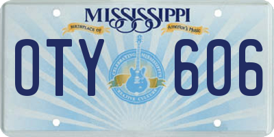 MS license plate OTY606