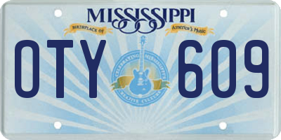 MS license plate OTY609