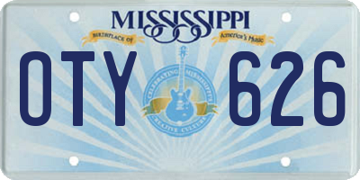 MS license plate OTY626