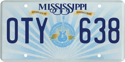 MS license plate OTY638