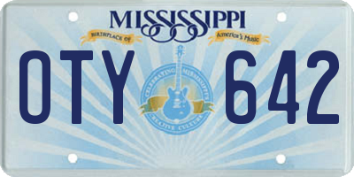 MS license plate OTY642