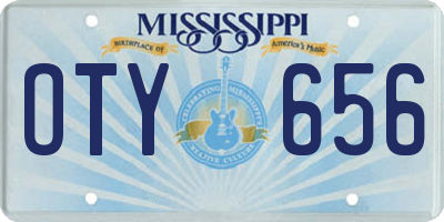 MS license plate OTY656