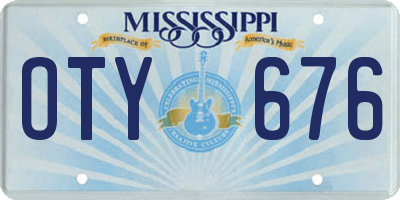 MS license plate OTY676