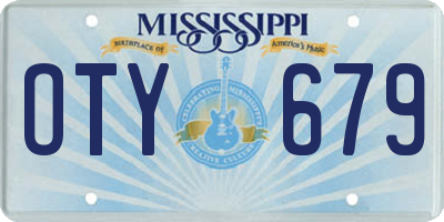 MS license plate OTY679
