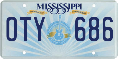 MS license plate OTY686