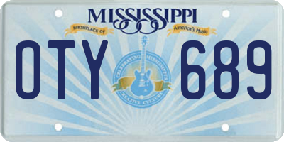 MS license plate OTY689