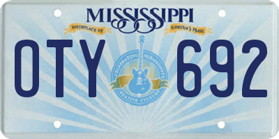MS license plate OTY692