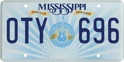 MS license plate OTY696