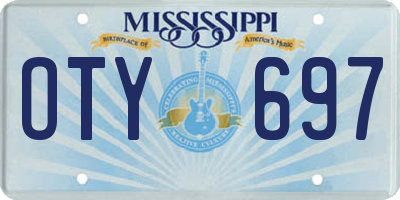 MS license plate OTY697