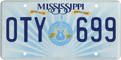 MS license plate OTY699
