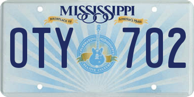 MS license plate OTY702