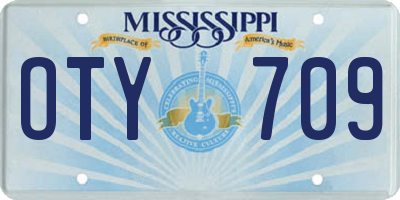 MS license plate OTY709