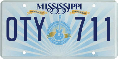 MS license plate OTY711