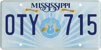 MS license plate OTY715