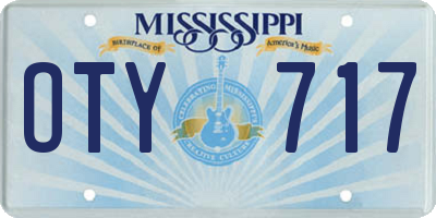 MS license plate OTY717