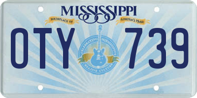 MS license plate OTY739