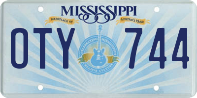 MS license plate OTY744