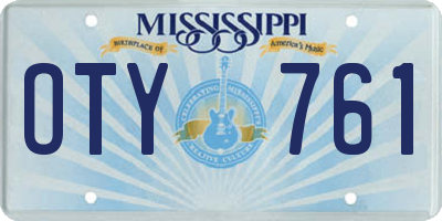 MS license plate OTY761