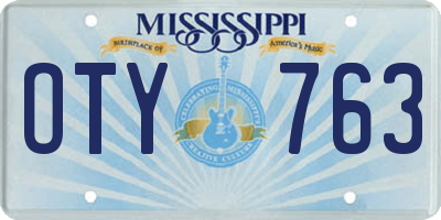 MS license plate OTY763