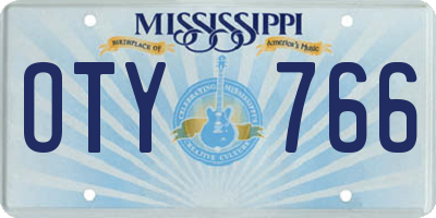 MS license plate OTY766
