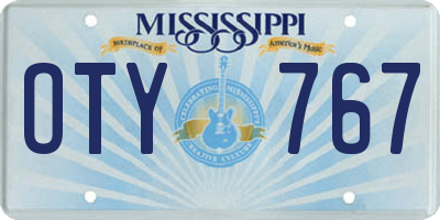 MS license plate OTY767