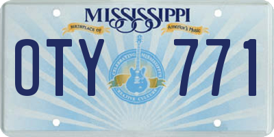 MS license plate OTY771