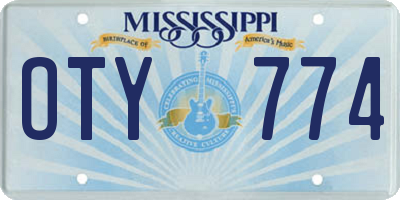 MS license plate OTY774