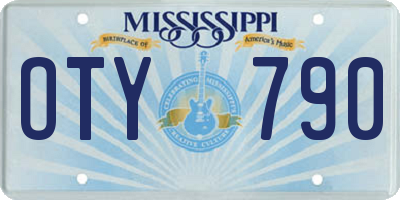 MS license plate OTY790