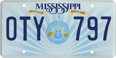 MS license plate OTY797