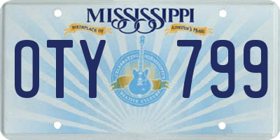 MS license plate OTY799