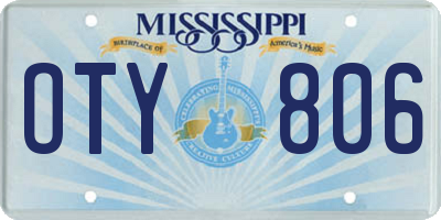 MS license plate OTY806