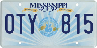 MS license plate OTY815