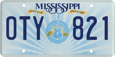 MS license plate OTY821