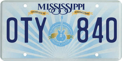 MS license plate OTY840