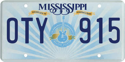 MS license plate OTY915