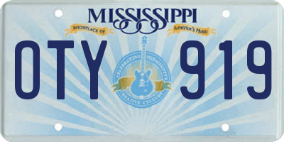 MS license plate OTY919
