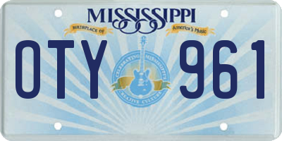 MS license plate OTY961