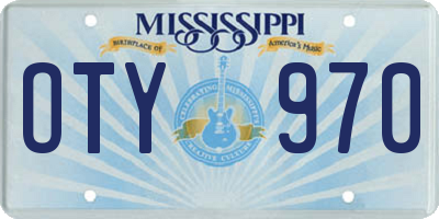 MS license plate OTY970