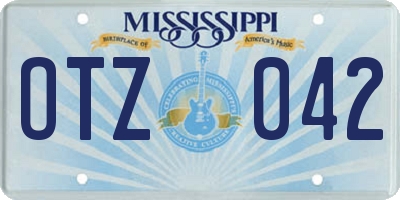 MS license plate OTZ042