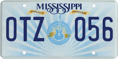 MS license plate OTZ056