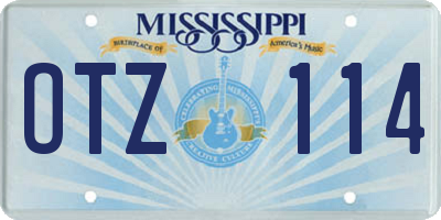 MS license plate OTZ114