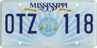 MS license plate OTZ118