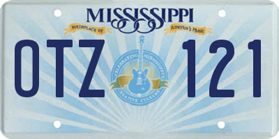 MS license plate OTZ121